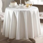 Nappe ronde 180 � en polyester fontana - naturel