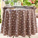 Nappe ronde 180 � zumba - marron taupe