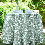 Nappe ronde erbario toile ciree vert Nappe ronde erbario toile ciree vert