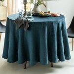 Nappe ronde fontana nappe 235 cm - bleu orage Nappe ronde fontana nappe 235 cm - bleu orage