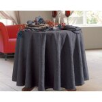 Nappe rond fontana polyester froiss - anthracite