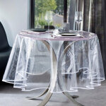 Nappe ronde plastique transparent