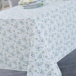 Nappe ronde 140 cm toile ciree glacier Nappe ronde 140 cm toile ciree glacier