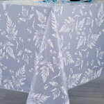 Nappe ronde broceliande, toile ciree gris