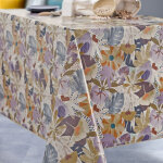 Nappe ronde 140 cm graphic jungle toile ciree multicolore Nappe ronde 140 cm graphic jungle toile ciree multicolore