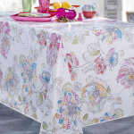 Nappe ronde peonia toile ciree multicolore 140 cm Nappe ronde peonia toile ciree multicolore 140 cm