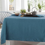 Nappe de table froiss� fontana - bleu orage