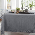 Nappe de table froiss� fontana - gris plomb