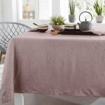 Nappe de table froiss� fontana - vieux rose