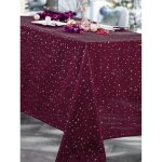 Nappe textile evita bordeaux / argent