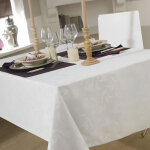 Nappe textile ovale ombra blanc