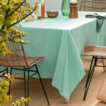Nappe ultra douce ronde 180 cm peachskin - bleu céladon Nappe ultra douce ronde 180 cm peachskin - bleu céladon