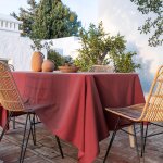 Nappe ultra douce ronde 180 cm peachskin - rouge grenat Nappe ultra douce ronde 180 cm peachskin - rouge grenat
