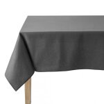 Nappe unie en coton, traitée teflon, made in france, cambrai, gris uni Nappe unie en coton, traitée teflon, made in france, cambrai, gris uni