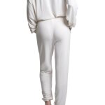 Ocea pantalon fluide coupe droite blanc en viscose
