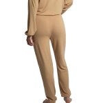 Ocea pantalon fluide coupe droite marron en viscose Ocea pantalon fluide coupe droite marron en viscose
