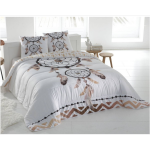 Oreiller dco double face motif attrape - rve blanc