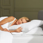 Oreiller et traversin moelleux, 70% duvet d'oie / canard antitache lio. phenix - blanc