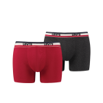 Pack de 2 boxers ceinture lastique multicolore en coton