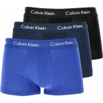 Pack 3 boxers coton stretch - ceinture logot�e noir / bleu marine / bleu