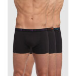 Pack de 3 boxers homme ceinture lastique violet / orange / bleu noir en coton