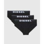 Pack de 3 slips ceinture élastique noirs en coton Pack de 3 slips ceinture élastique noirs en coton