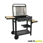 Pack barbecue gaz sur chariot flavo avec housse et coffret 3 pices aimants