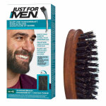 Pack coloration barbe chatain fonce et brosse  barbe - couleur naturelle - just for men