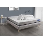 Pack pr�t a dormir matelas actiflex soft 3zones de confort sommier kit gris 2 oreillers et couette