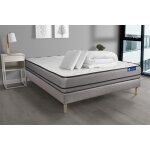 Pack pr�t a dormir matelas actimemo a m�moire de forme 3 zones de confort sommier kit gris 2 oreillers ...
