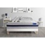 Pack pr�t a dormir matelas latex et memoire de forme actilatex ergo sommier kit blanc 2 oreillers et ...