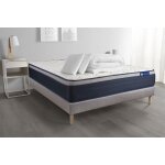 Pack prt a dormir matelas latex et memoire de forme actilatex max sommier kit gris 2 oreillers et couette ...