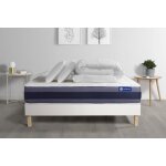 Pack prt a dormir matelas latex et memoire de forme actilatex morpho sommier kit blanc 2 oreillers et ...