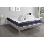 Pack prt a dormir matelas latex et memoire de forme actilatex morpho sommier kit gris 2 oreillers et ...