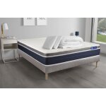 Pack pr�t a dormir matelas latex memoire de forme sommier kit gris 2 oreillers couette