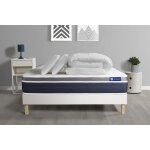 Pack pr�t a dormir matelas memoire de forme maxi epaisseur sommier kit blanc 2 oreillers couette