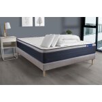 Pack prt a dormir matelas ressorts ensaches memoire de forme sommier kit gris 2oreillers couette
