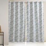 Paire de rideaux tiss�s jacquard bleu paon miyajima