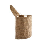 Panier  linge d'angle en jacinthe d'eau beige