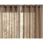 Panneau voilage uni en tamine oeillets carrs becquet - beige