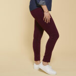 Pantalon 5 poches femme 3 suisses collection aubergine en coton
