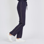 Pantalon  bandes dores cline en viscose bleu marine