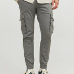 Pantalon cargo gris ryder en coton