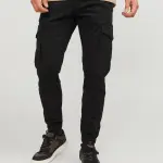 Pantalon cargo noir jett en coton