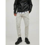Pantalon cargo slim fit gris clair en coton abel