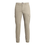 Pantalon cargo slim fit gris clair en coton amos