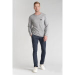 Pantalon chino jogg kurt marine blanc en coton