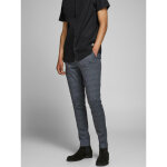 Pantalon chino regular fit gris fonc�