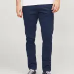 Pantalon chinos sid bleu fonc kip en coton
