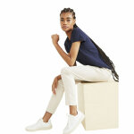 Pantalon chino skinny beige en coton